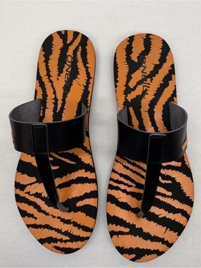 O'Neill Tiger Print T-Strap Sandals